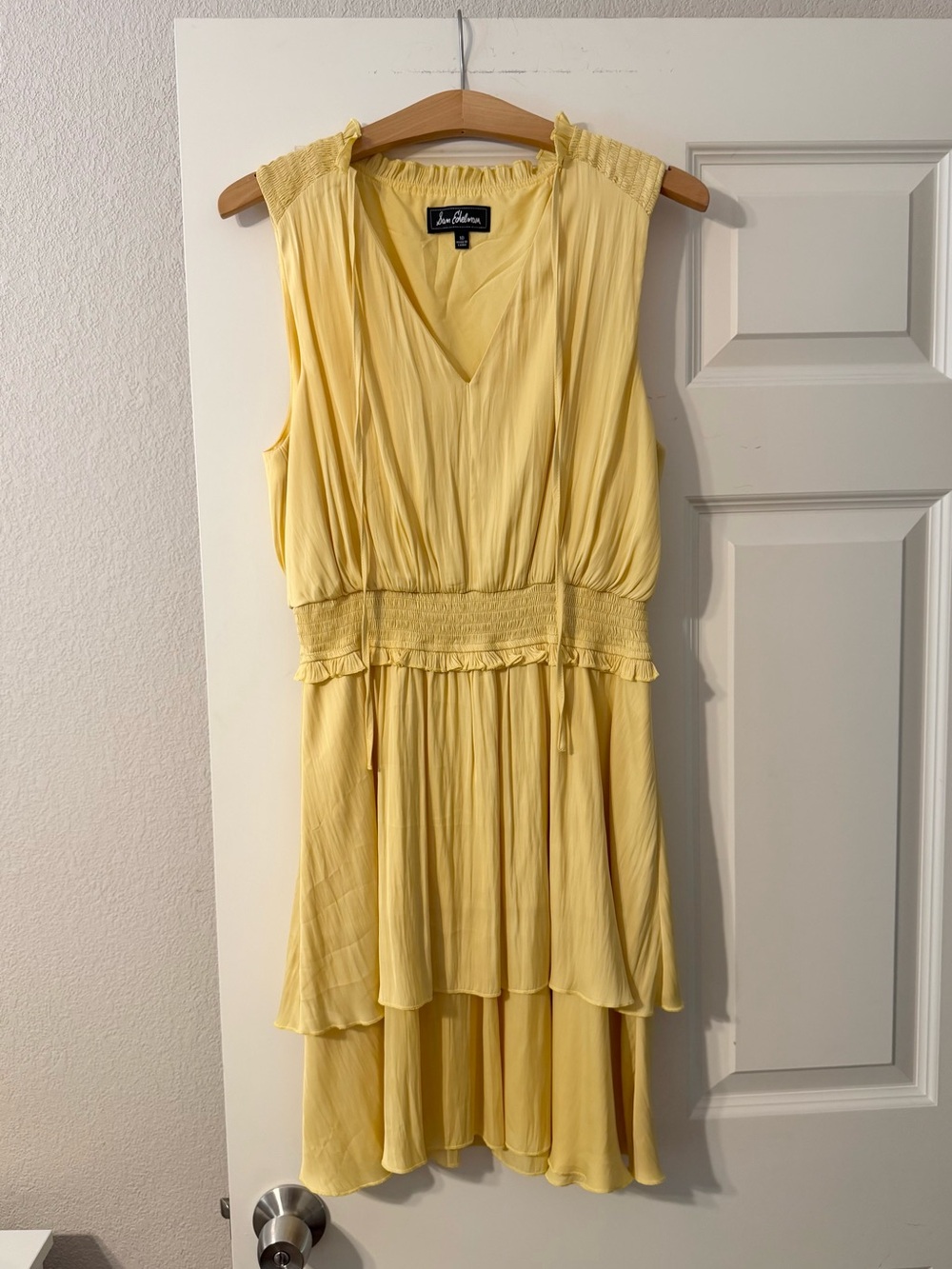 Sam Edelman Yellow V-neck Sleeveless Yellow Dress Size 10
